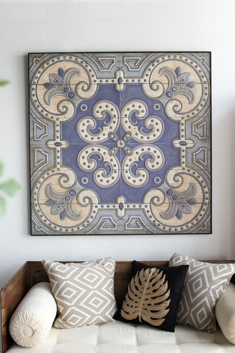 Large Multicolor Square Wall Decor Panel with Refined Pattern - 48", photo 5 of 9
