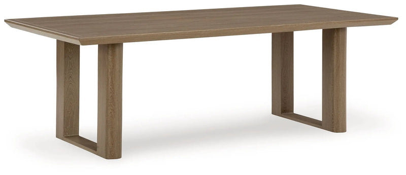Serene Bay - Rectangular Dining Table With Umbrella Option - Dark Brown by Unique Piece Furniture