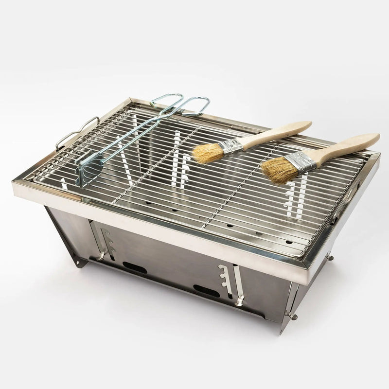 Folded Portable BBQ Outdoor Charcoal Barbecue Set by HouseOfZazla