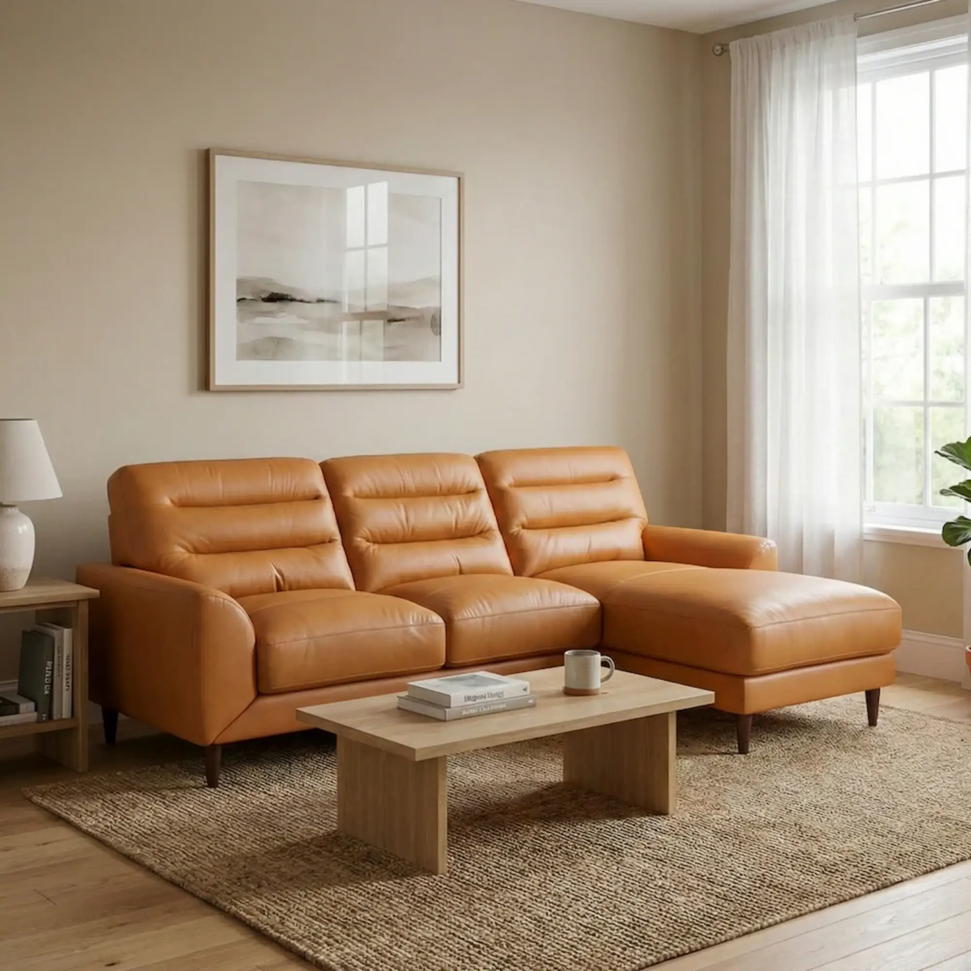 Clarion Genuine Leather Sectional by HouseOfZazla