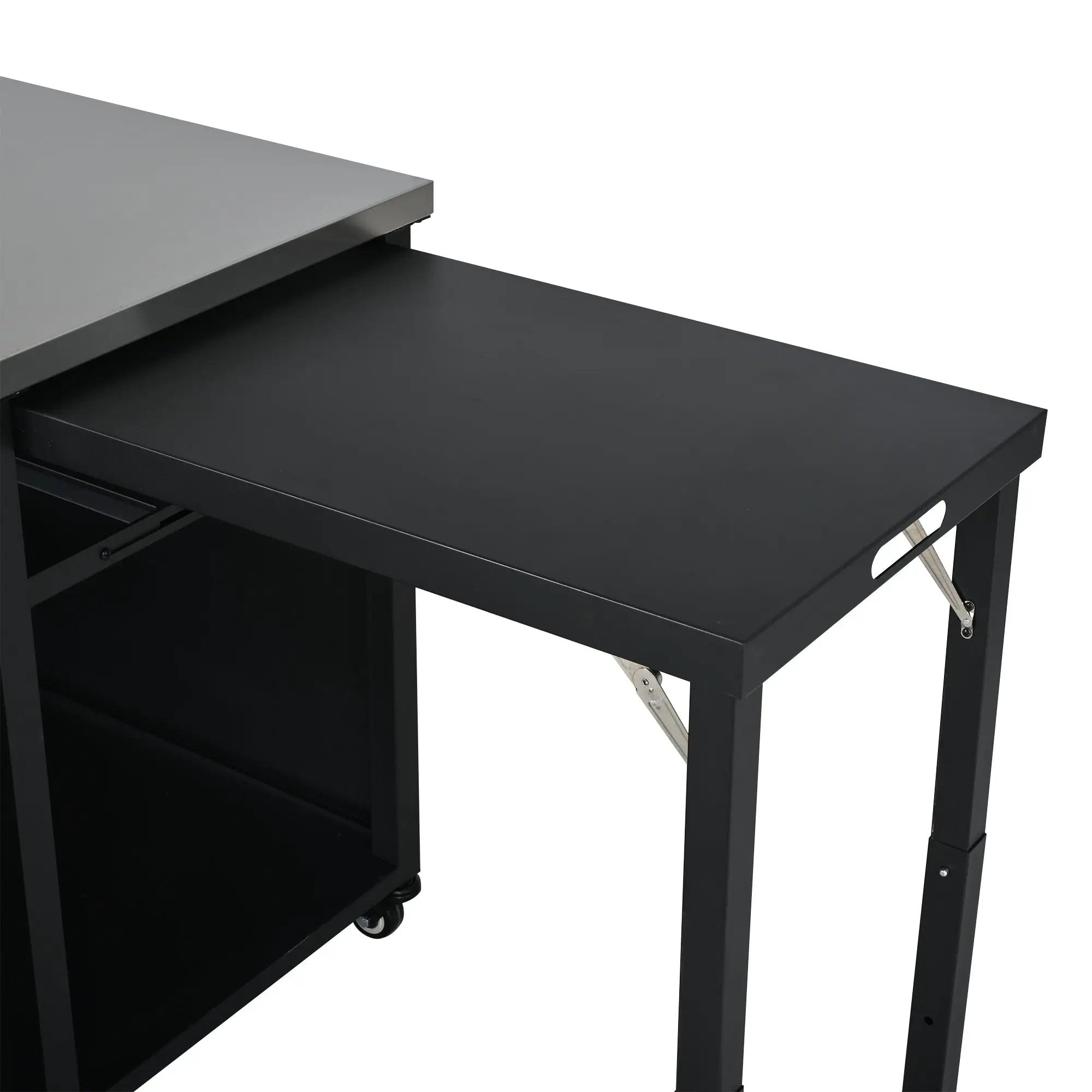 Foldable Outdoor Prep Station BBQ Cart Patio Dining Cart by HouseOfZazla