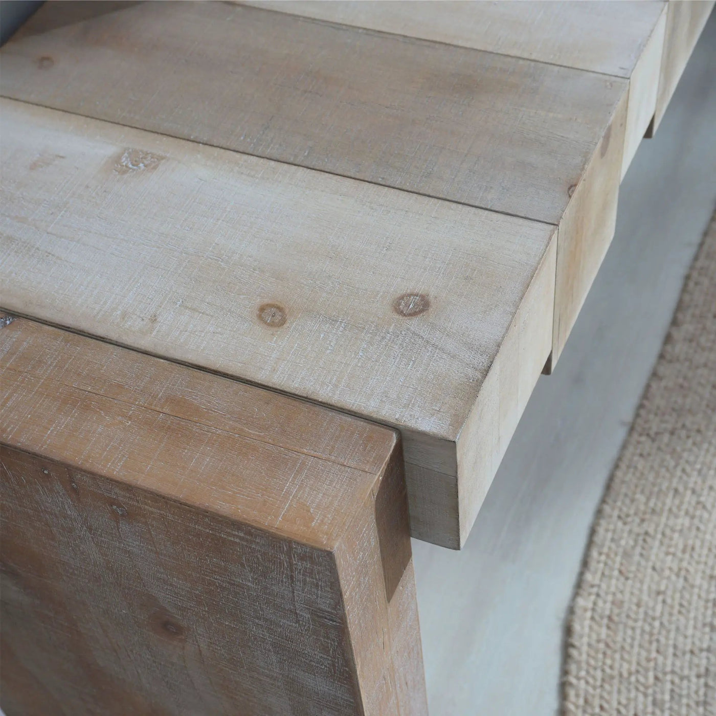 Modern Rustic Table With Sculpted Block Design by HouseOfZazla