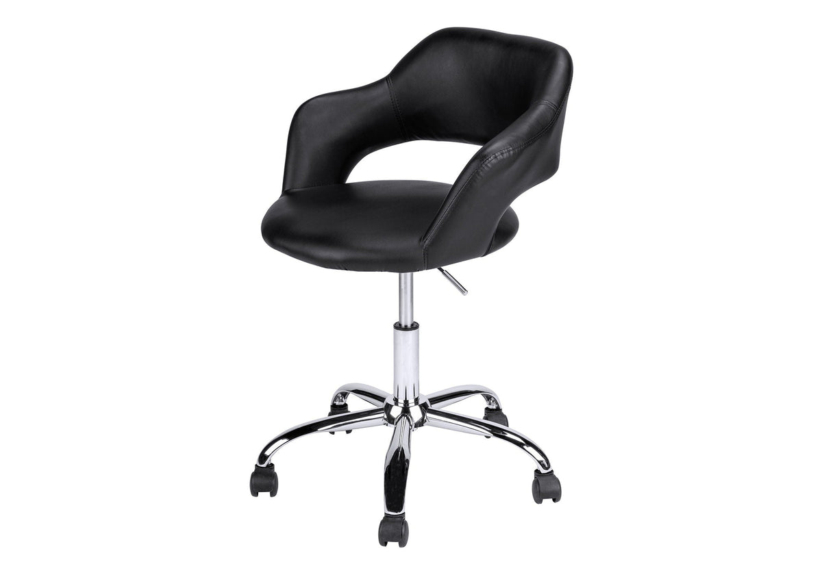 Adjustable Ergonomic Office Chair with Swivel and Armrests - Black, photo 4 of 4
