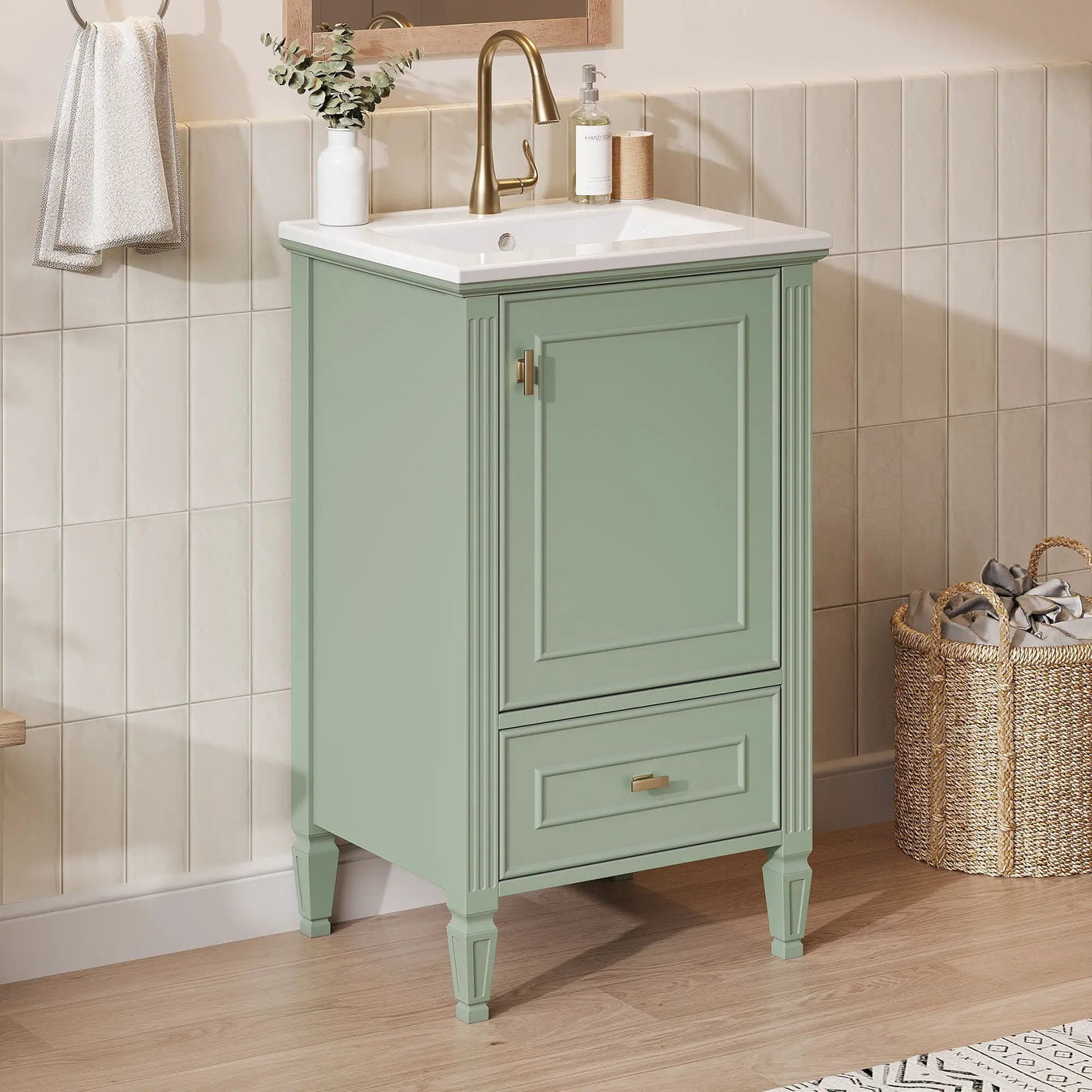 Retro Bathroom Vanity With Sink by HouseOfZazla