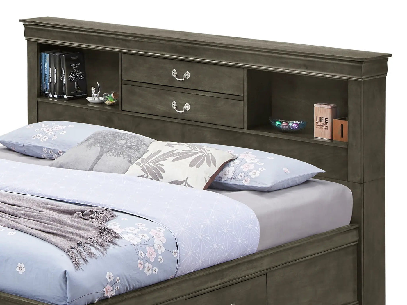 Traditional Style Bookcase Storage Bed by HouseOfZazla
