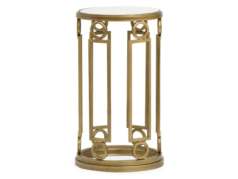 Lorena - Round Accent Table - Burnished Brass by Unique Piece Furniture