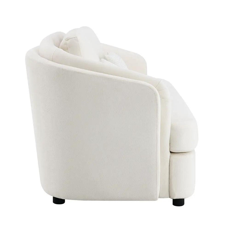 Mariko - Sofa With 2 Pillows - Beige Linen by Unique Piece Furniture
