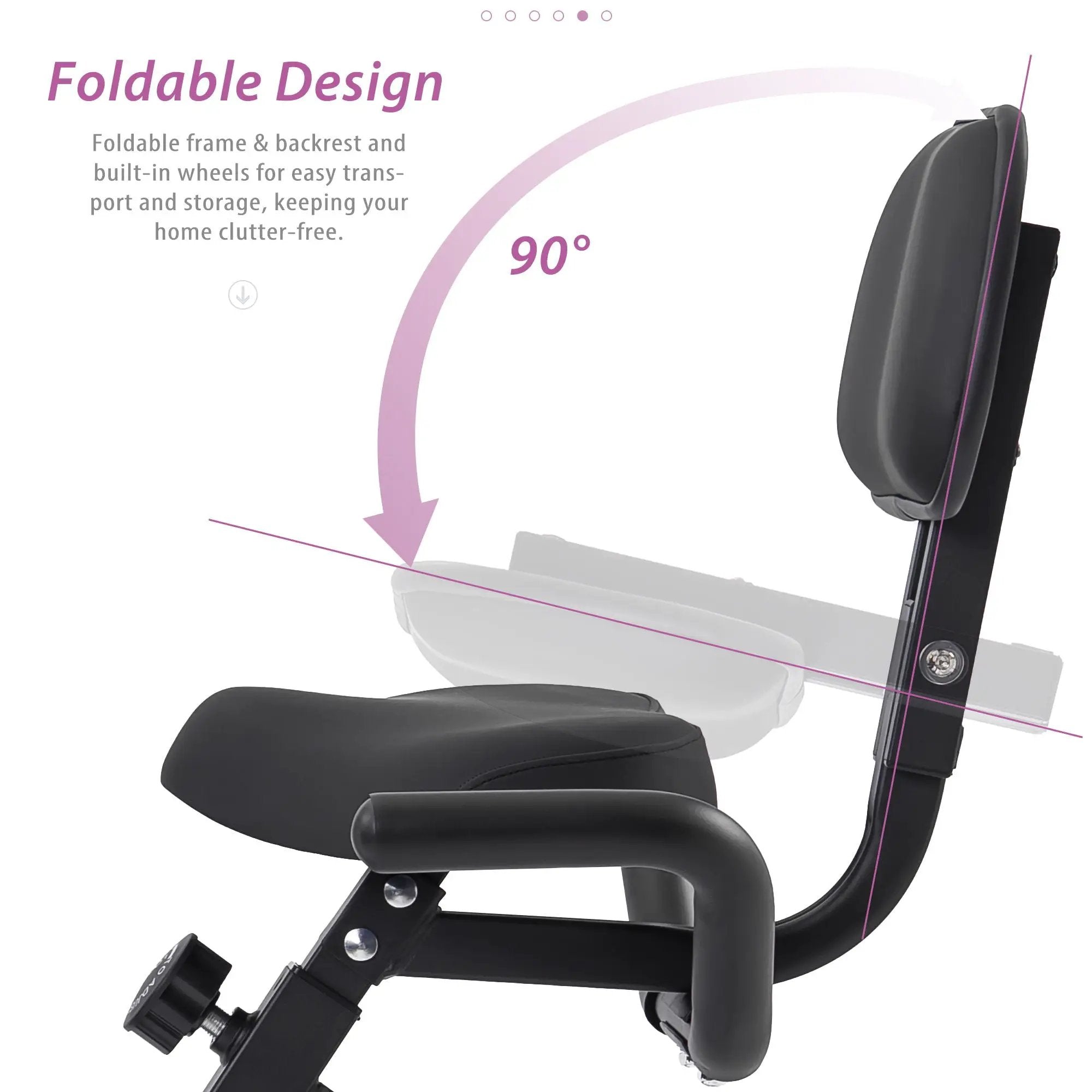 Exercise Bike Folding Stationary Bikes For Home With 16 Level Magnetic Resistance by HouseOfZazla