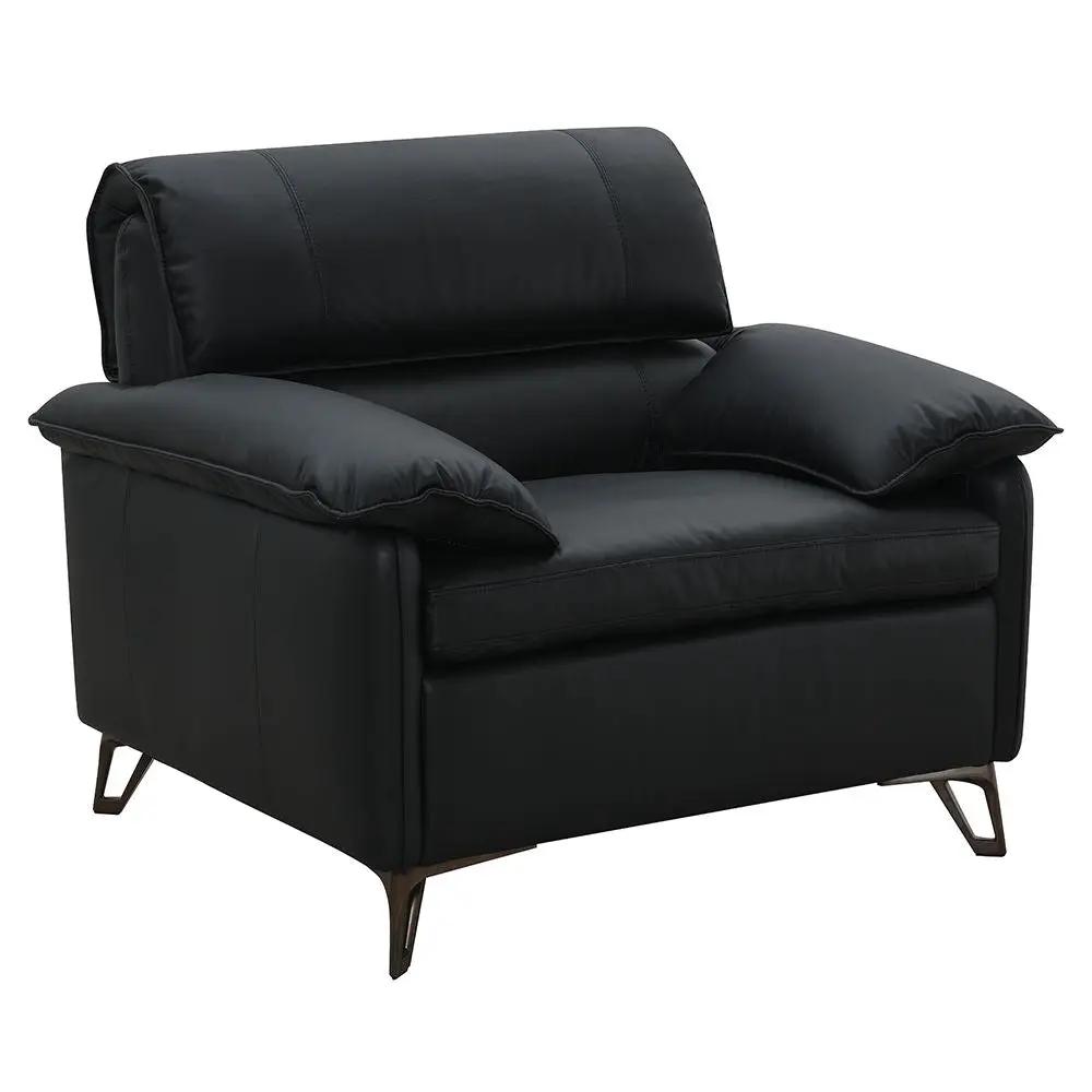 Eilene - Chair - Black Top Grain Leather by Unique Piece Furniture