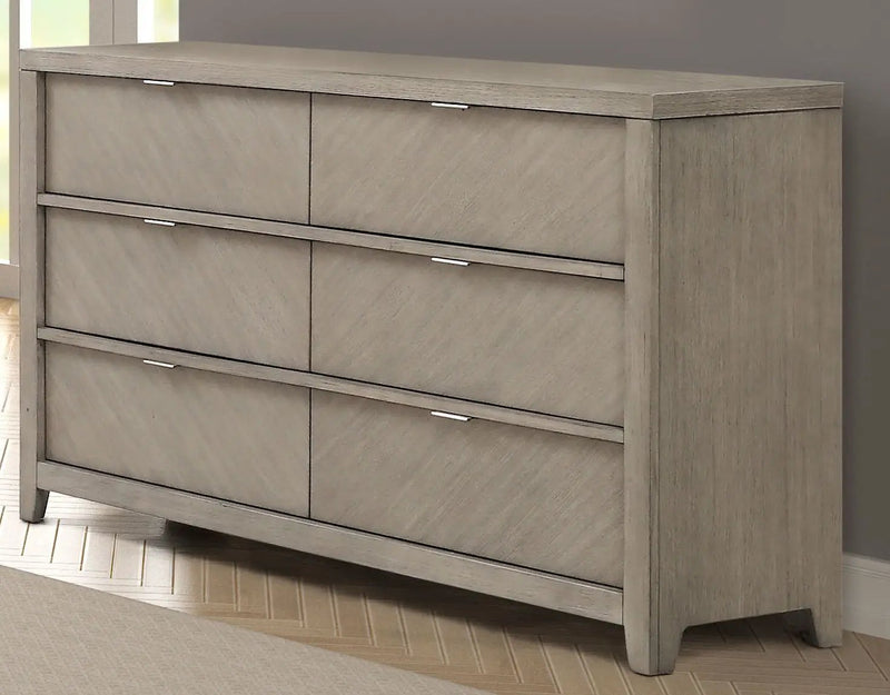 6 Drawer Dresser - Light Gray by Unique Piece Furniture