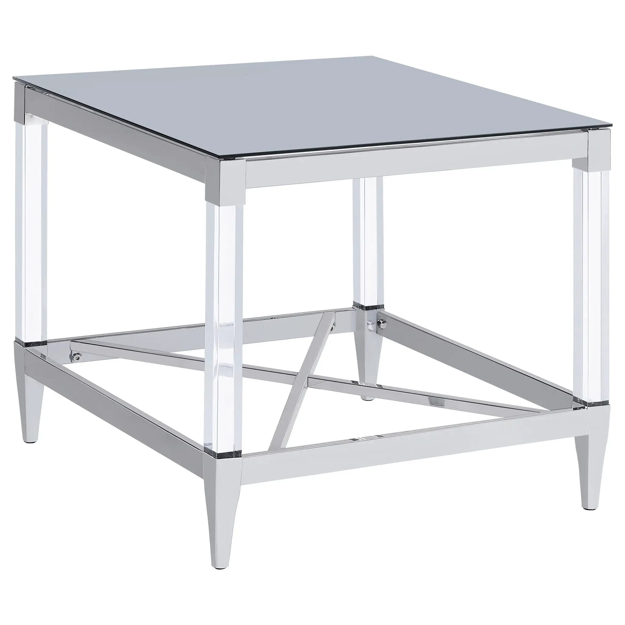 Lindley 3-piece Square Coffee and End Table Set Chrome by Unique Piece Furniture