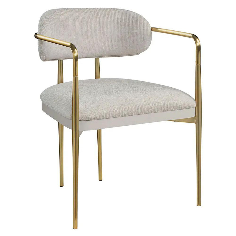 Zayn - Arm Chair (Set of 2) - Beige Chenille & Gold by Unique Piece Furniture