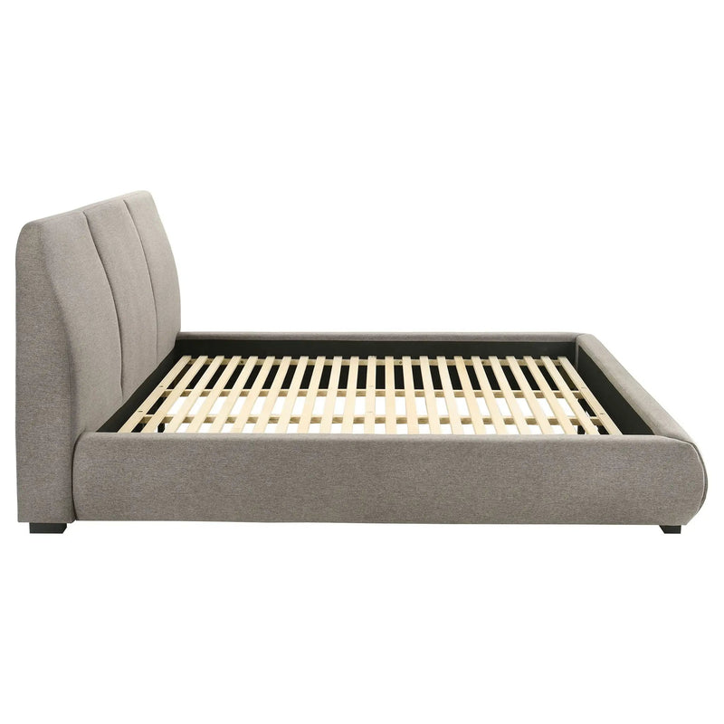 Mokena 46-inch Upholstered California King Platform Bed Taupe by Unique Piece Furniture