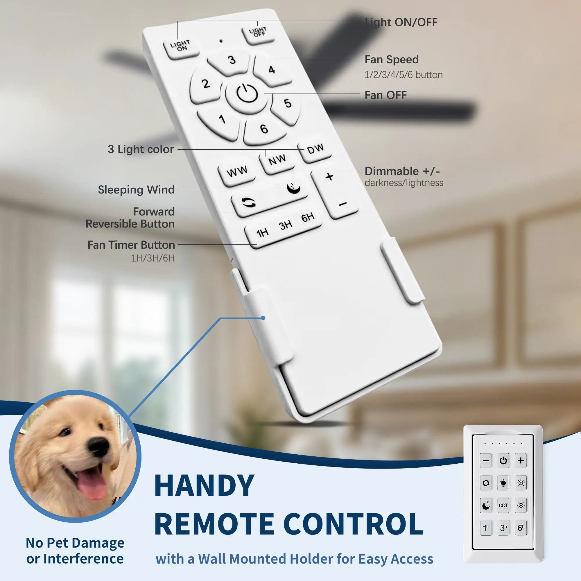 Mordern Flush Mount Ceiling Fan With Light And Remote Control by HouseOfZazla
