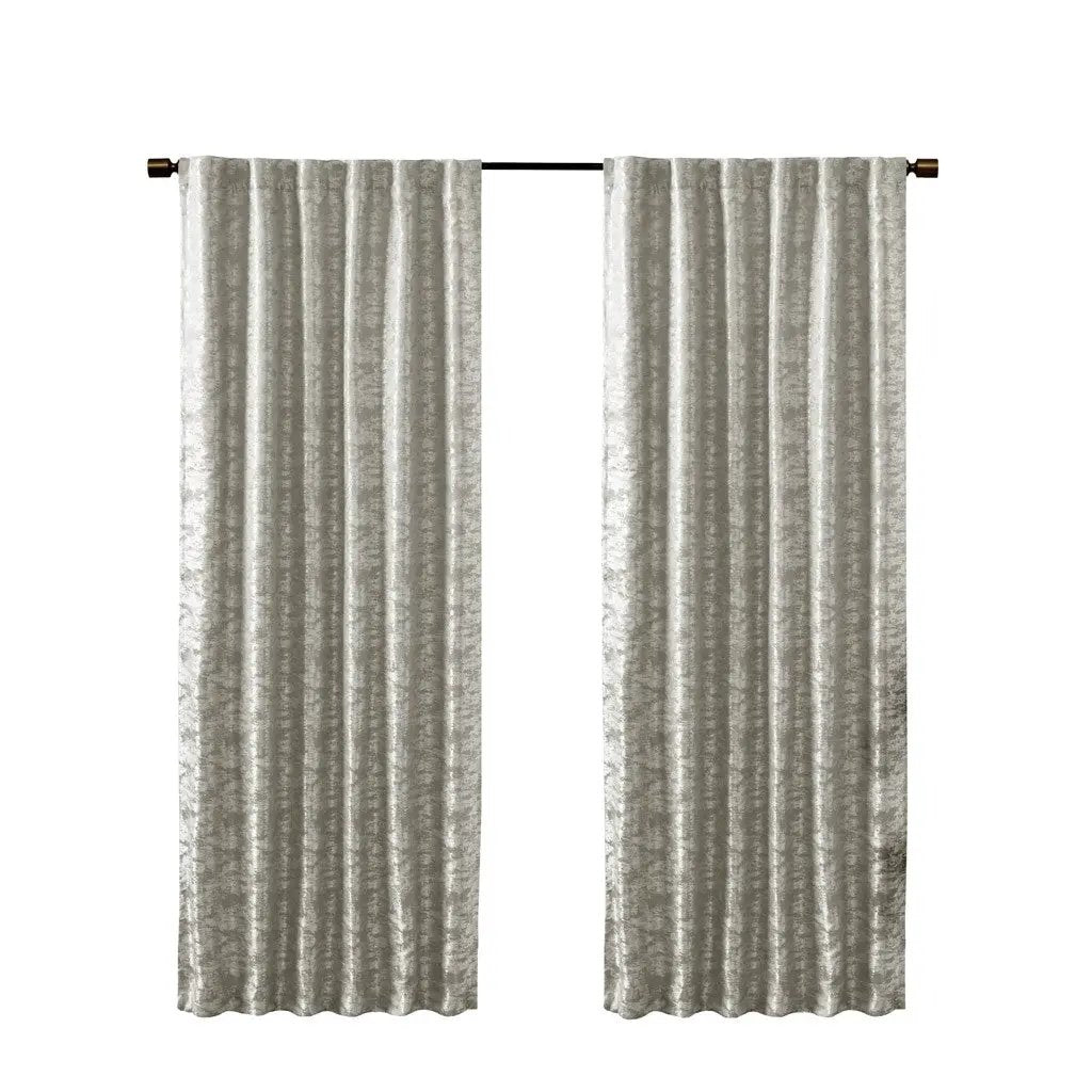 Jacquard Lined Total Blackout Rod Pocket/Back Tab Curtain Panel by HouseOfZazla