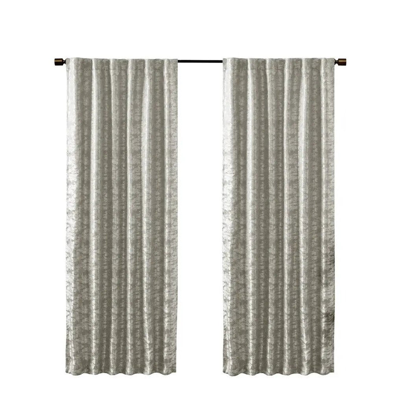 Jacquard Lined Total Blackout Rod Pocket/Back Tab Curtain Panel by HouseOfZazla
