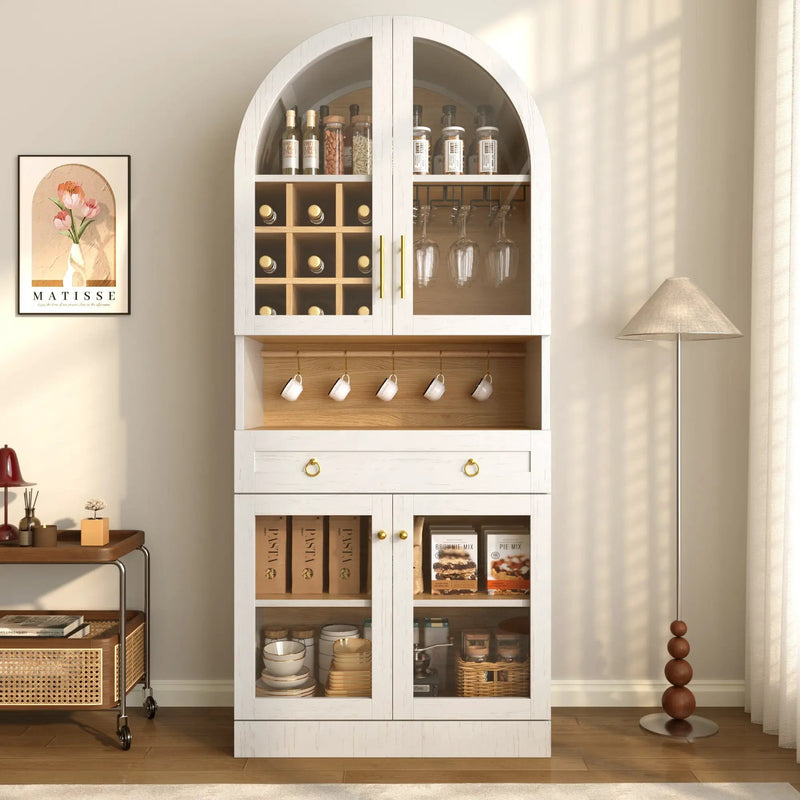 70" Tall Arched Bar Cabinet by HouseOfZazla
