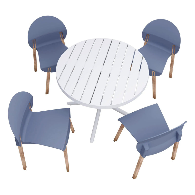 4 Piece Set Of Single Chairs, Traditional Elements With Round Table by Unique Piece Furniture