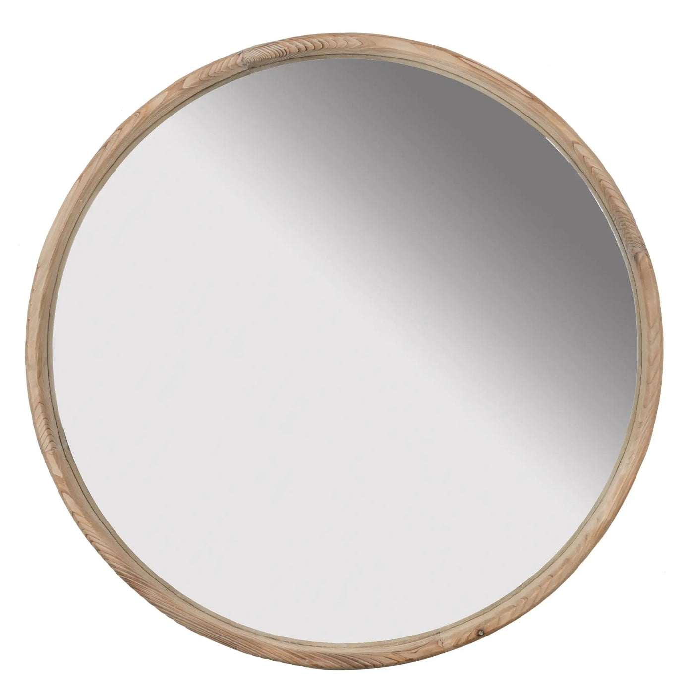 Round Wood Mirror, Wall Mounted Mirror Home Decor For Bathroom Living Room by HouseOfZazla