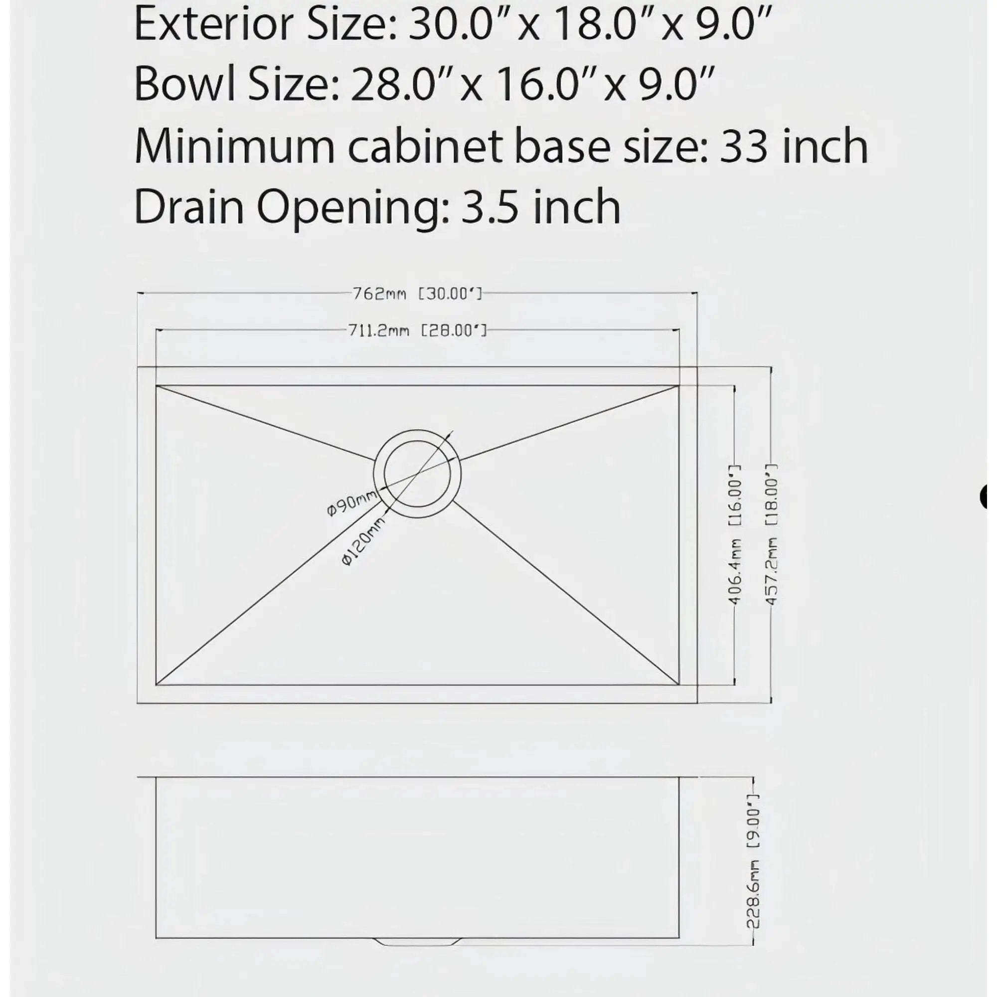 Undermount Kitchen Sink 16 Gauge Single Bowl Stainless Steel by HouseOfZazla