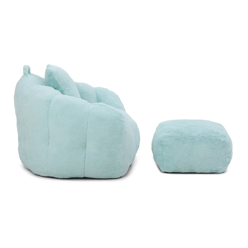 Giant Bean Bag Chair with Footstool by HouseOfZazla