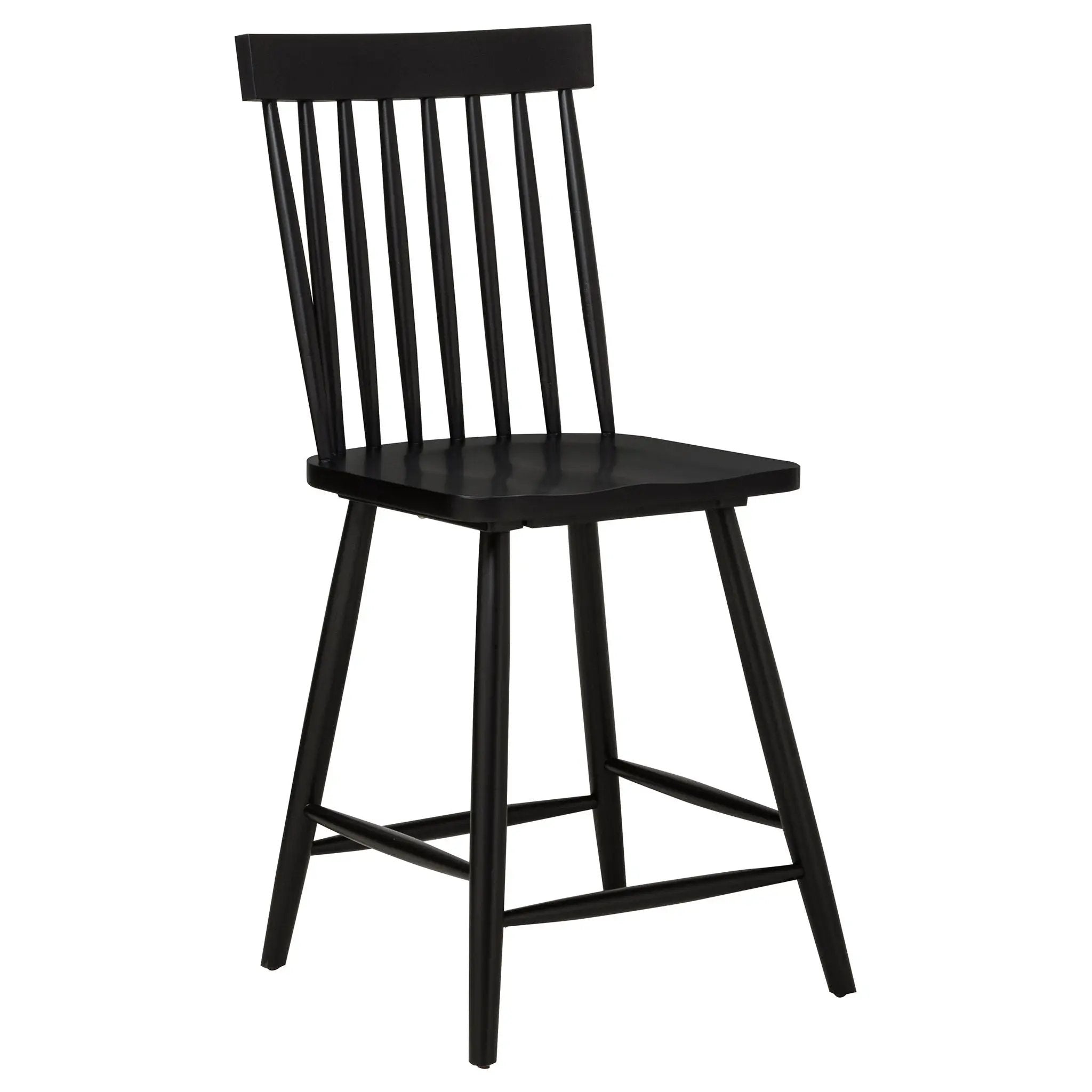 Andrews Windsor Counter Height Dining Side Chair Black (Set of 2) by Unique Piece Furniture