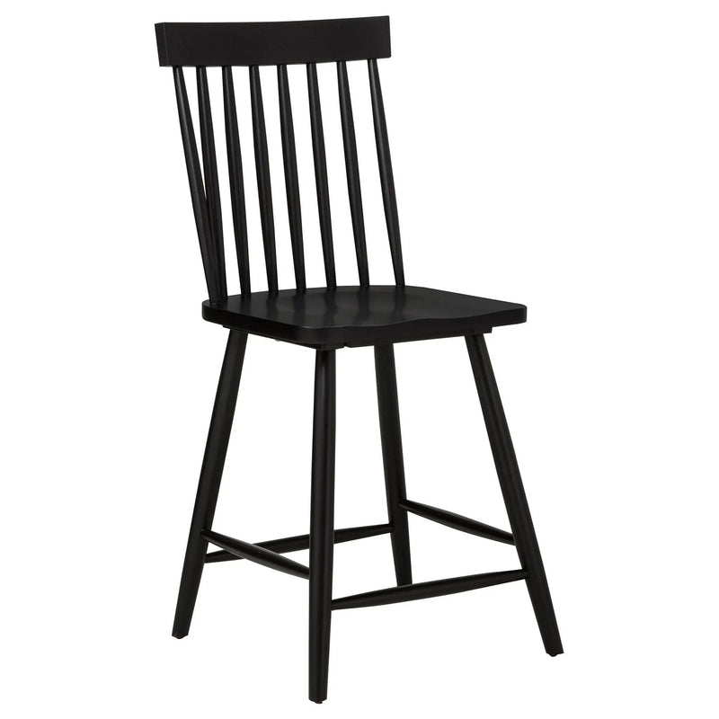 Andrews Windsor Counter Height Dining Side Chair Black (Set of 2) by Unique Piece Furniture
