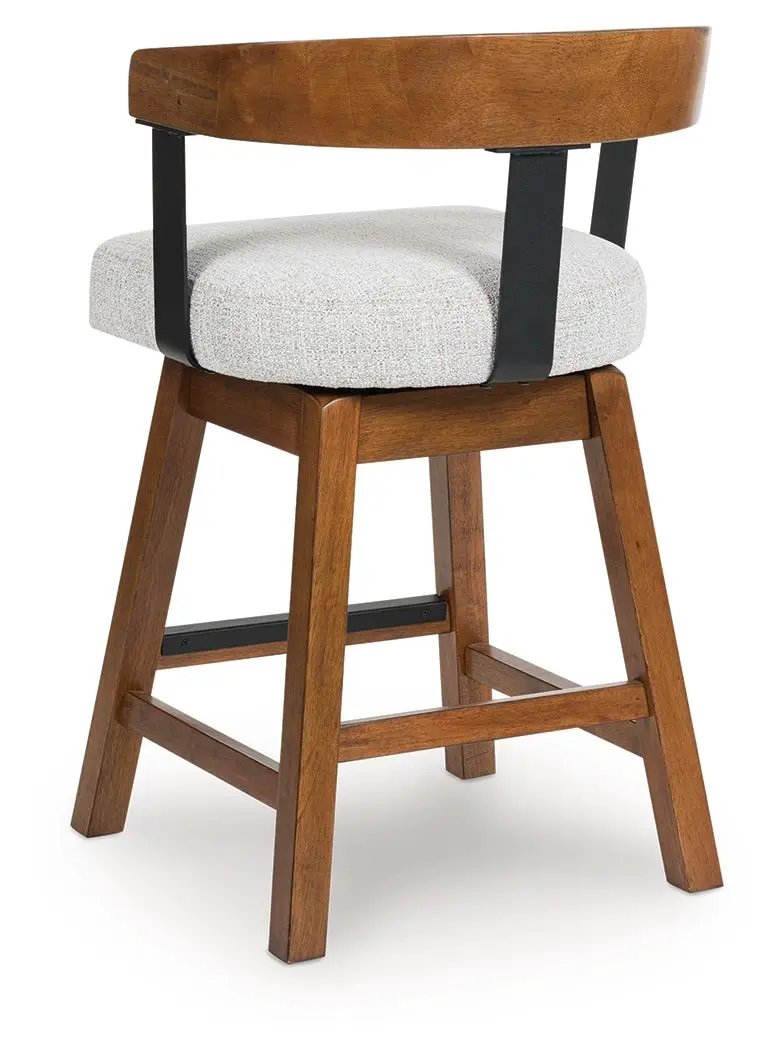 Ralene - Upholstered Swivel Barstool (Set of 2) - Medium Brown by Unique Piece Furniture