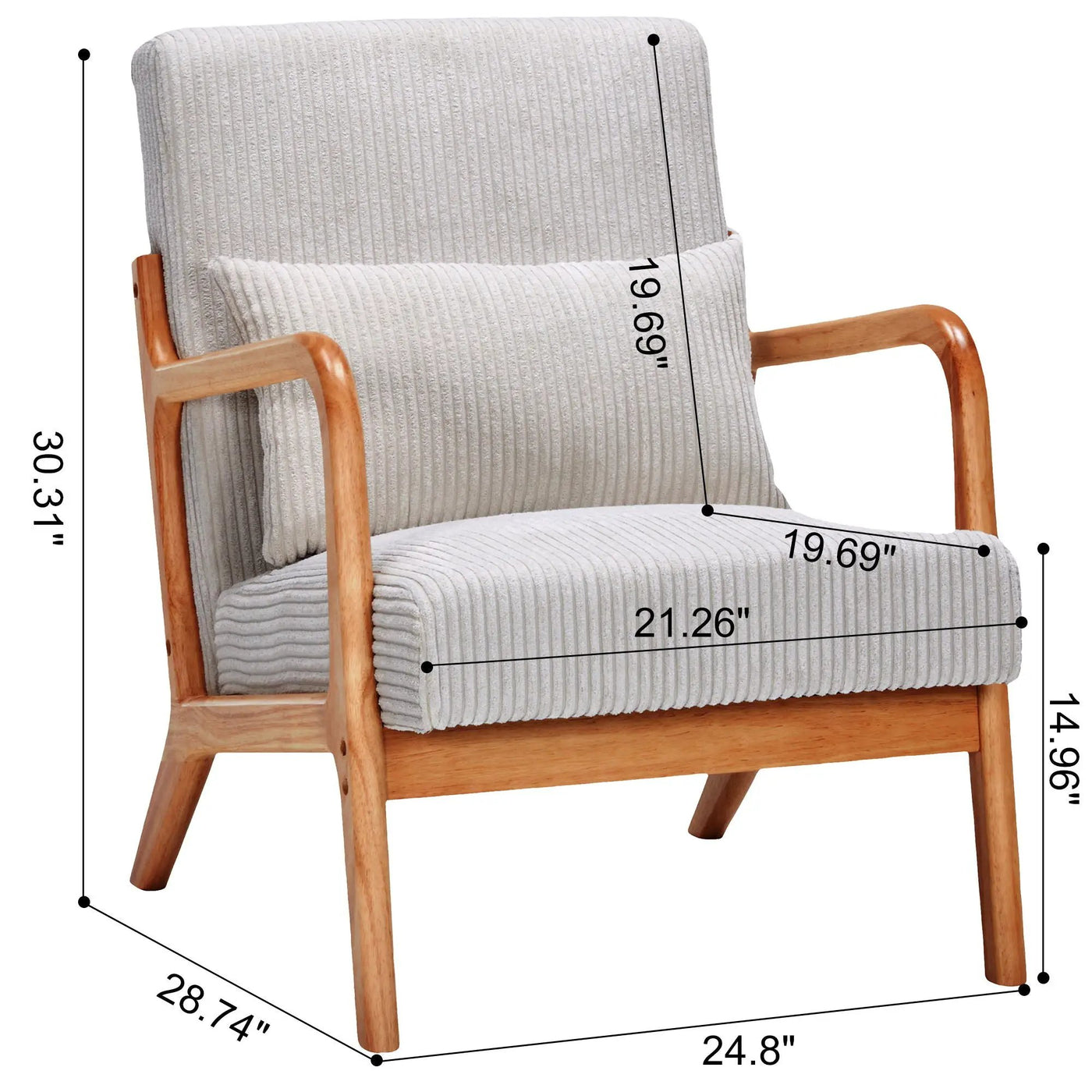 Accent Arm Chair With Pillow Upholstered by Unique Piece Furniture