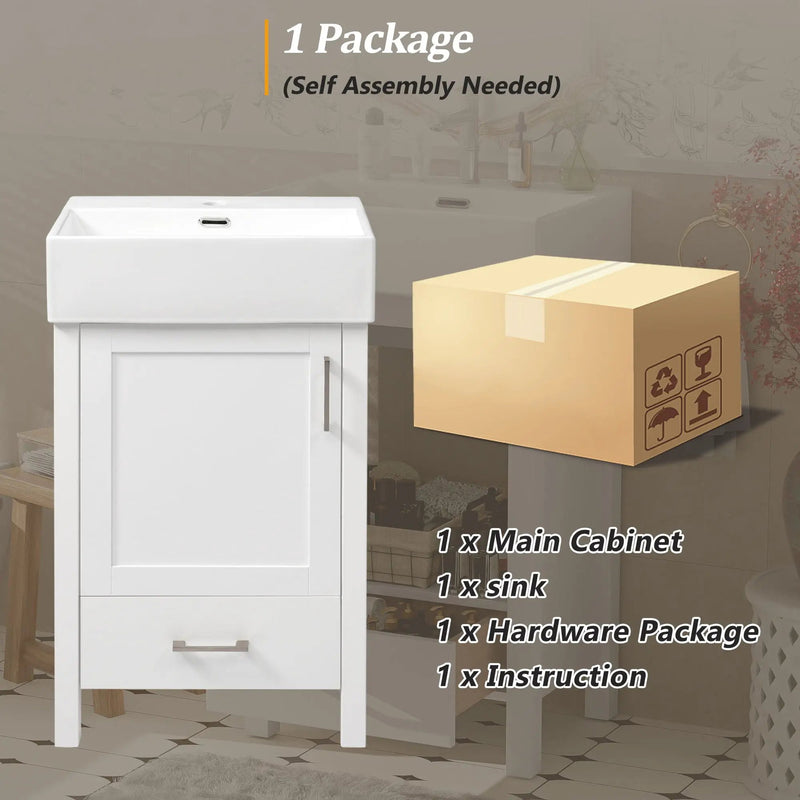 Bathroom Vanity With Sink, Frame And Drawer by HouseOfZazla