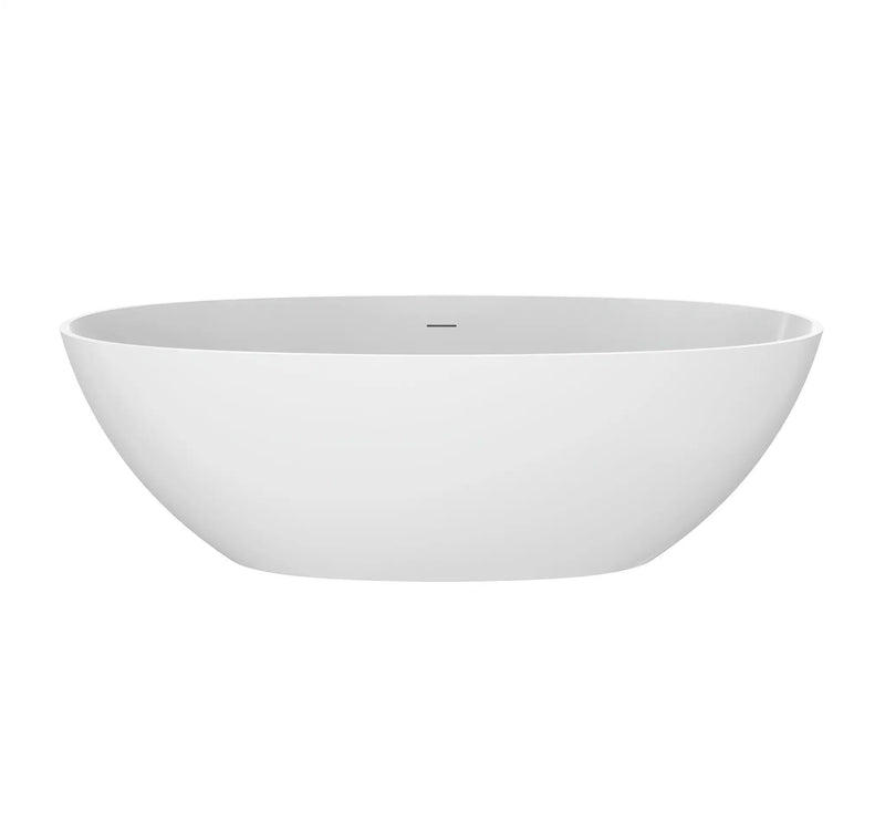 70.87 Inch Freestanding Solid Surface Soaking Bathtub by HouseOfZazla