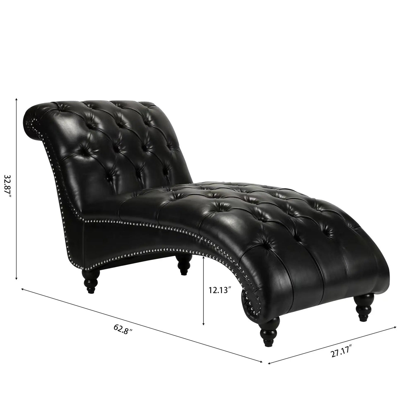 Tufted Armless Chaise Lounge by Unique Piece Furniture