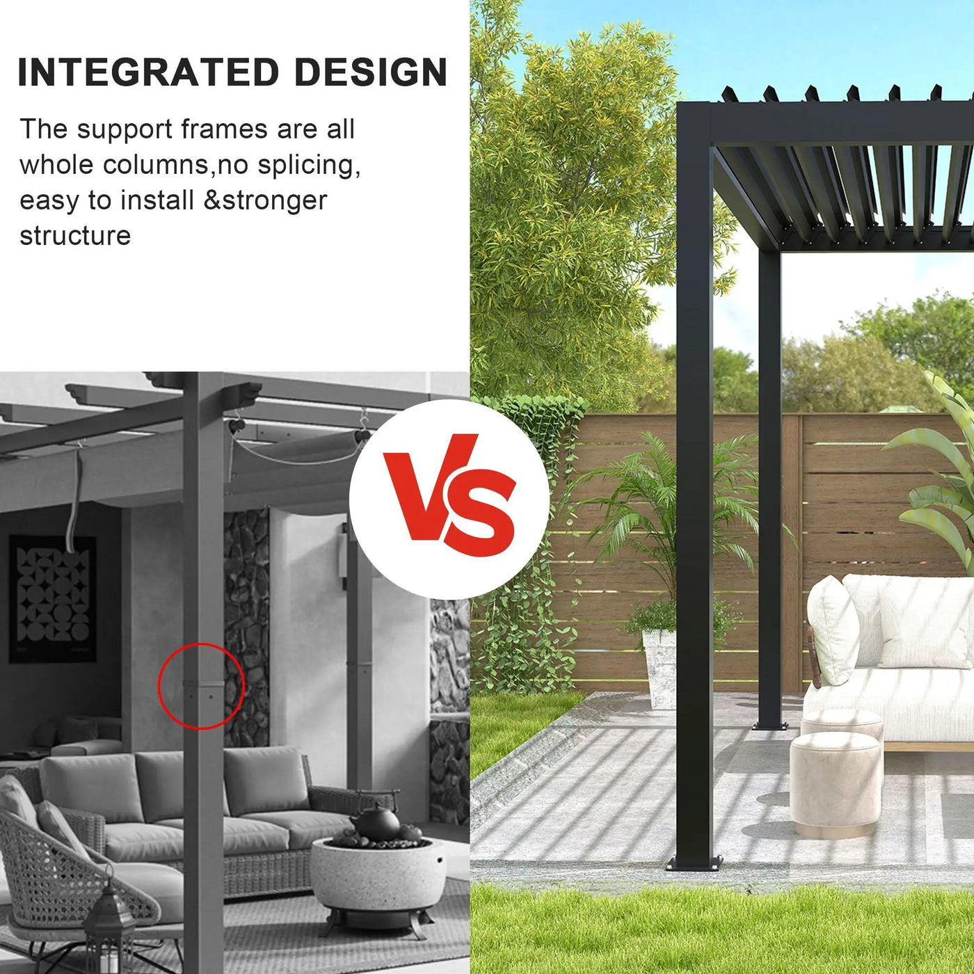 Louver Pergola Aluminium Frame & Louvers by HouseOfZazla