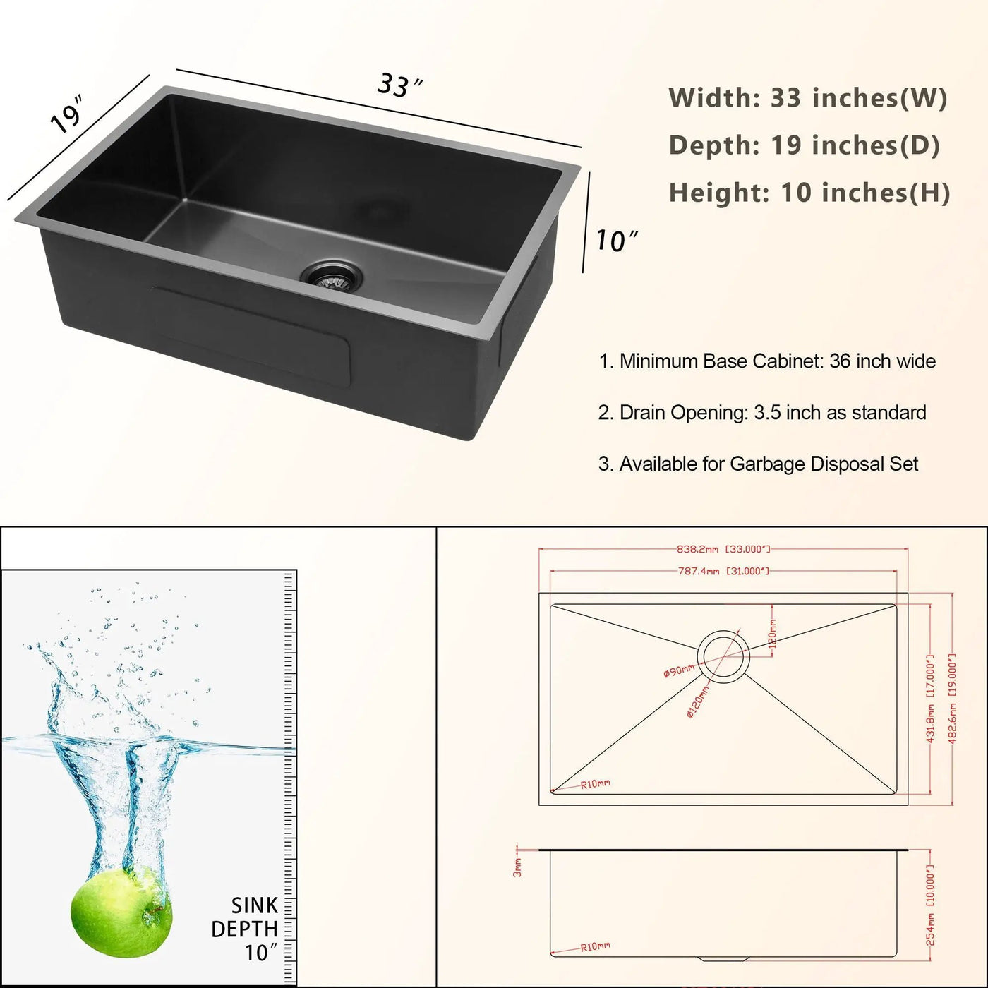 Undermount Kitchen Sink 16 Gauge Stainless Steel by HouseOfZazla