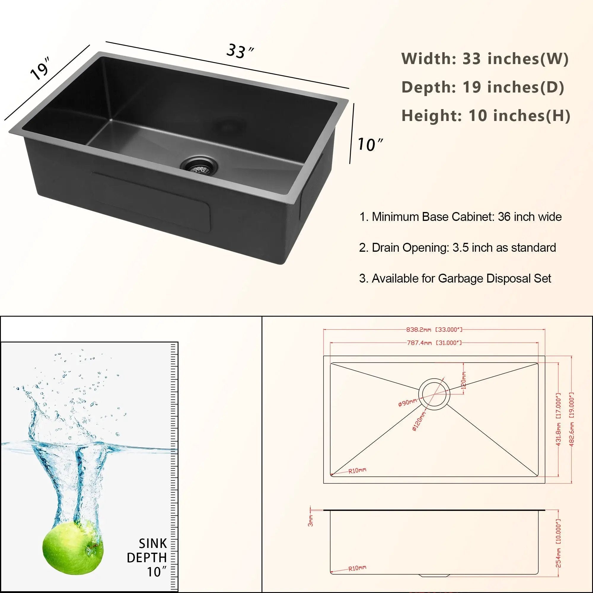 Undermount Kitchen Sink 16 Gauge Stainless Steel by HouseOfZazla