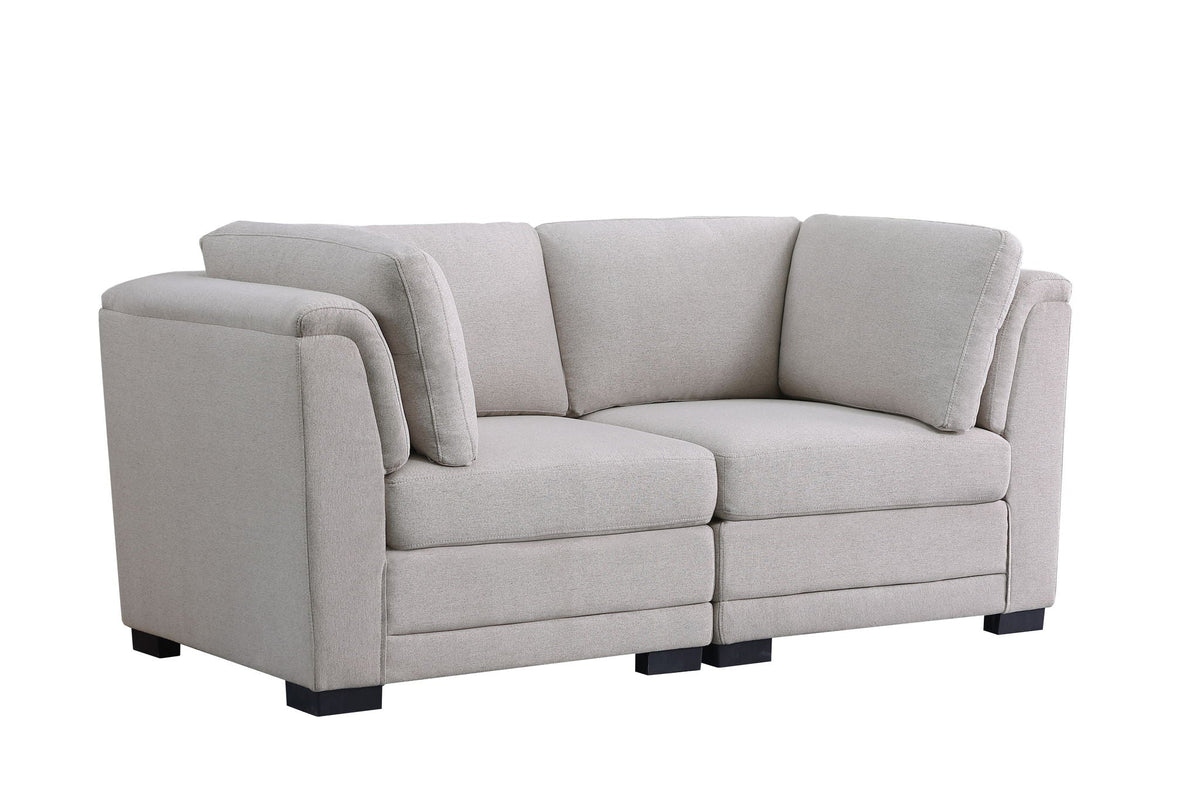 Light Gray Loveseat with Removable Cushions - Kristin, photo 5 of 5