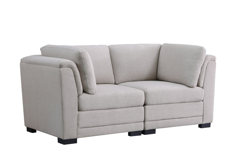 Light Gray Loveseat with Removable Cushions - Kristin, photo 5 of 5