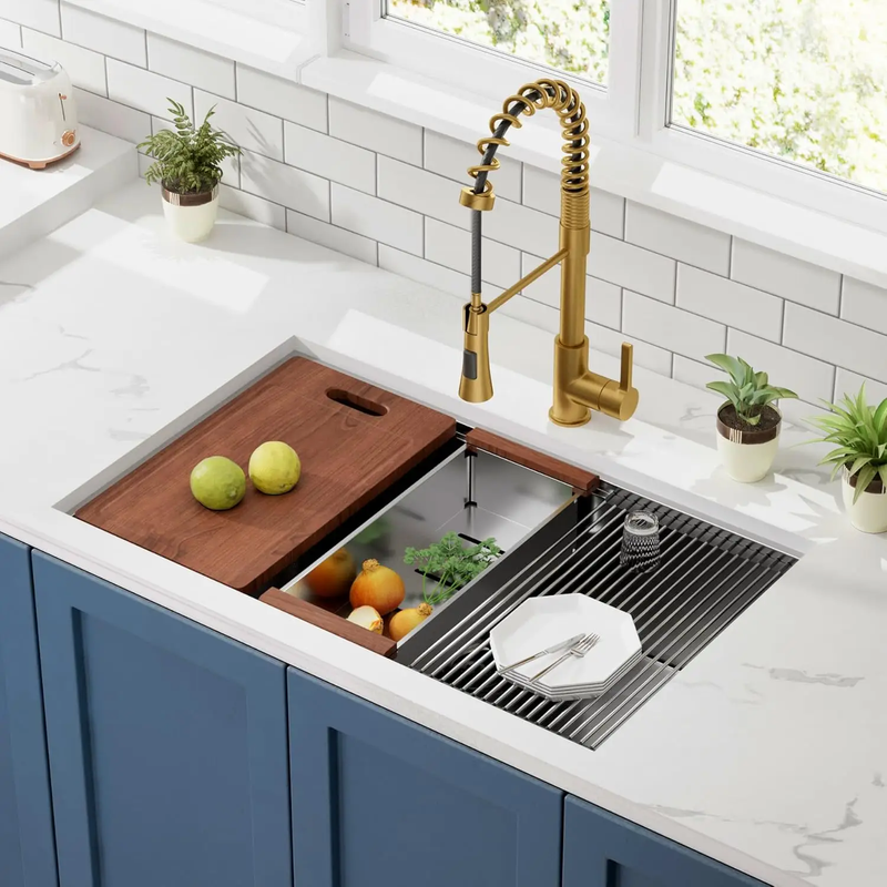 30" Undermount Workstation Stainless Steel Kitchen Sink by HouseOfZazla