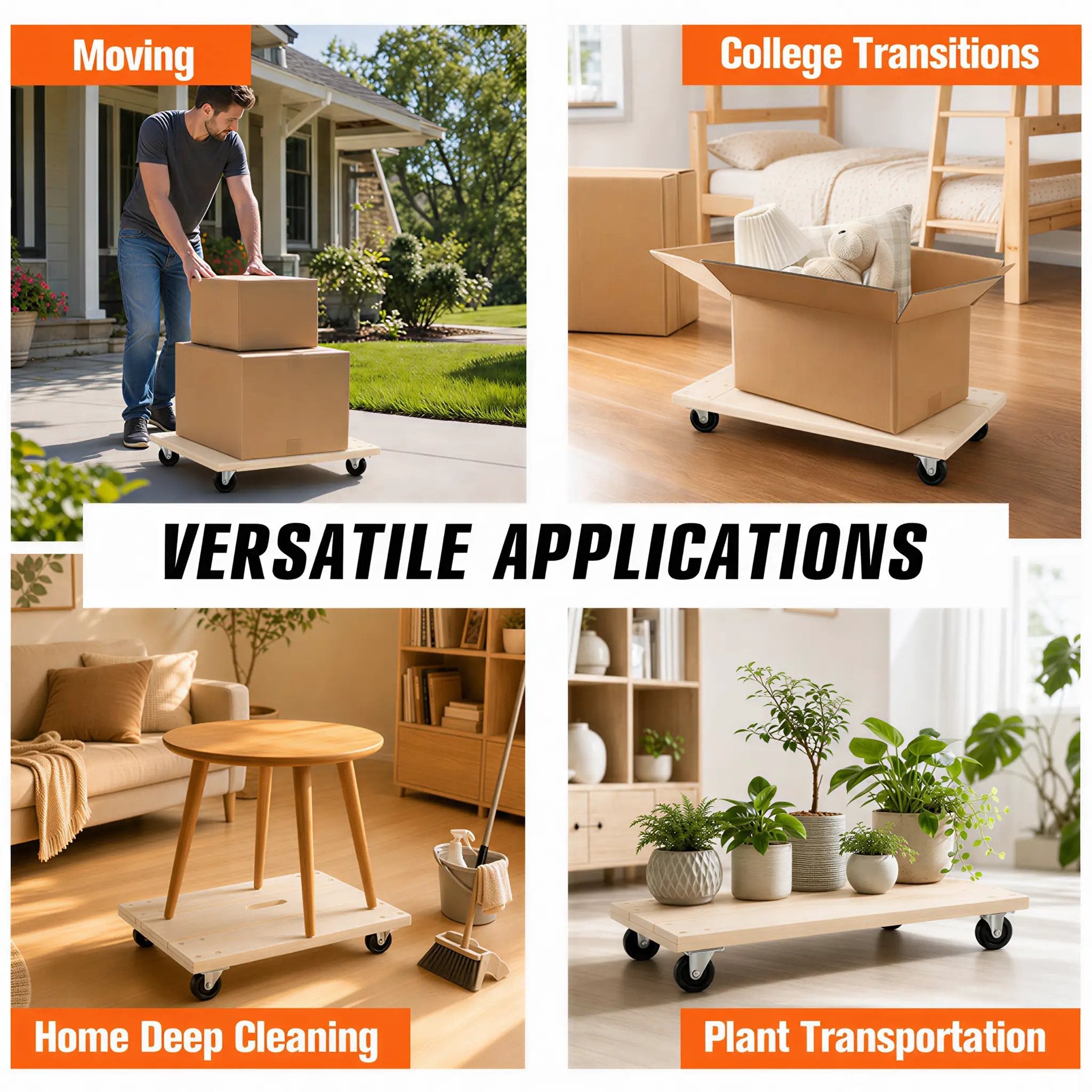 Heavy Duty Moving Dolly - 1000 LBS Load Capacity by HouseOfZazla