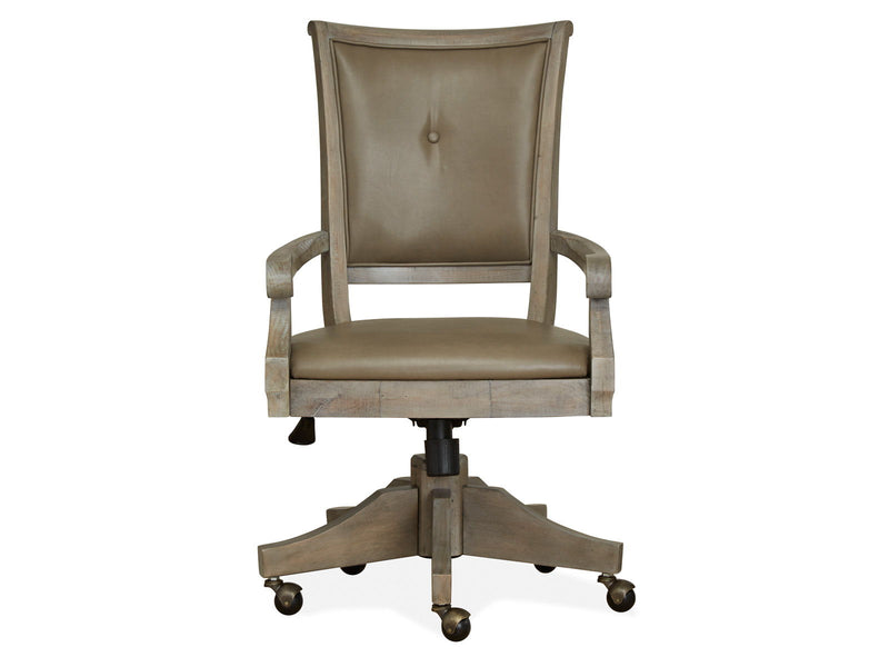 Lancaster - Fully Upholstered Swivel Chair - Dove Tail Gray, photo 3 of 7