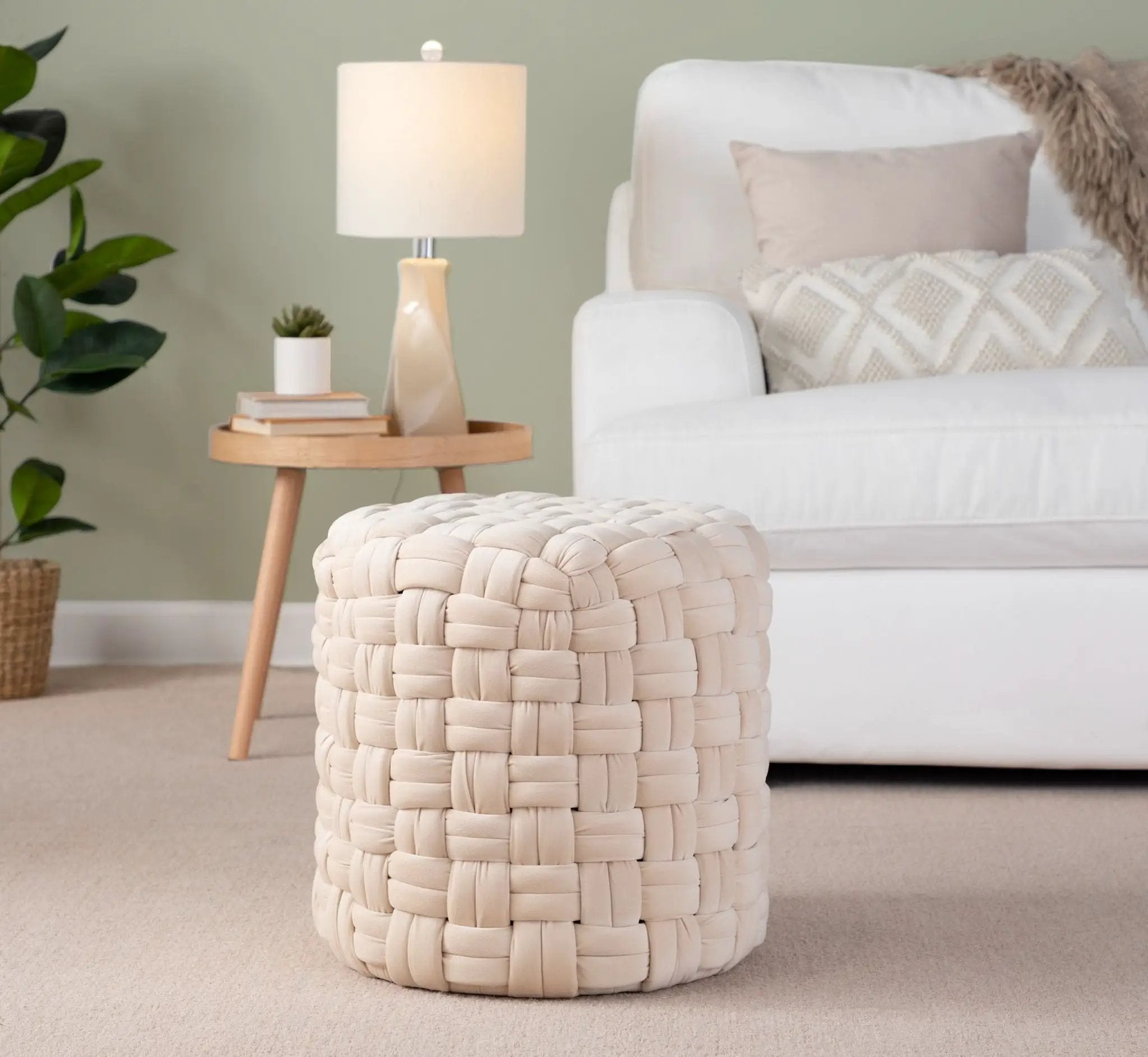 Braided - Versatile Round Ottoman by Unique Piece Furniture