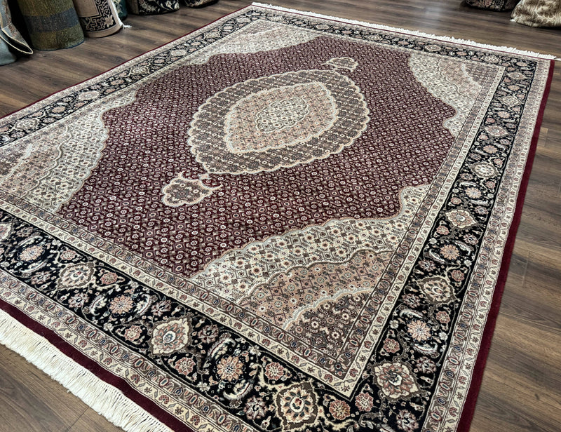 Sino Persian Rug 8x10, Herati, Elegant Oriental Carpet, Dark Maroon by Jewel Rugs