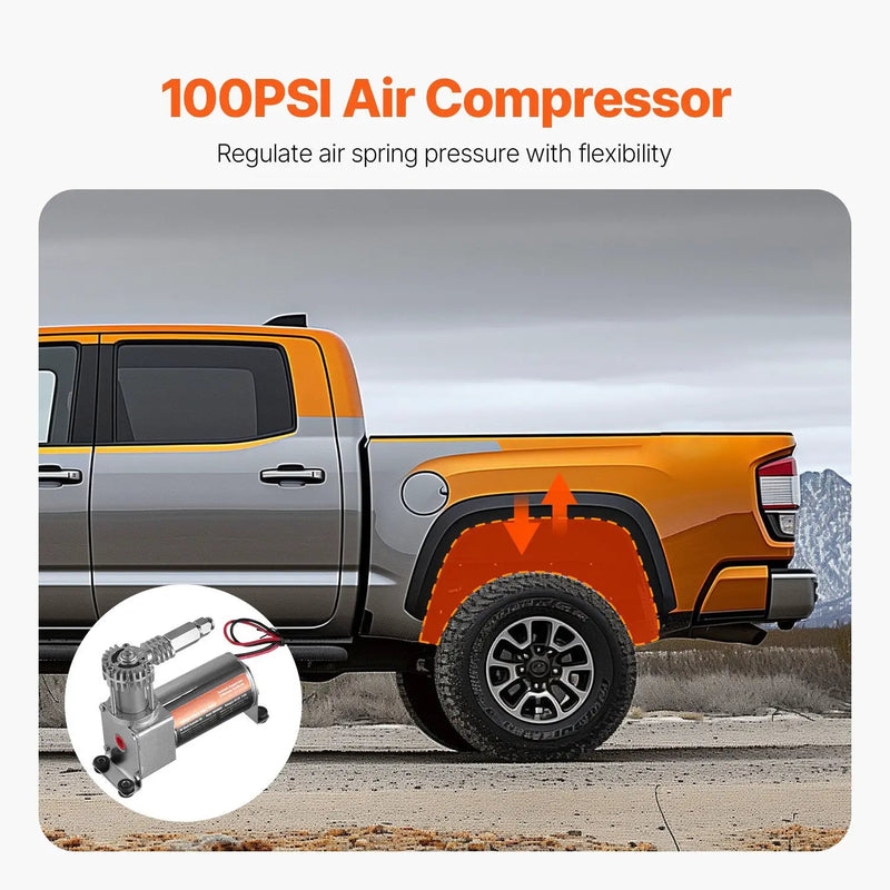 Air Shock Controller Kit 12V 100PSI On-Board Air Compressor System by HouseOfZazla
