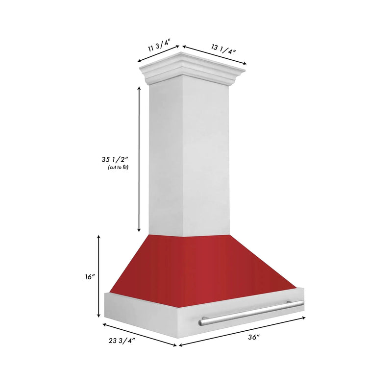 ZLINE 36" DuraSnow® Stainless Steel Range Hood 8654SNX-RM-36 by Farmhouse Kitchen and Bath