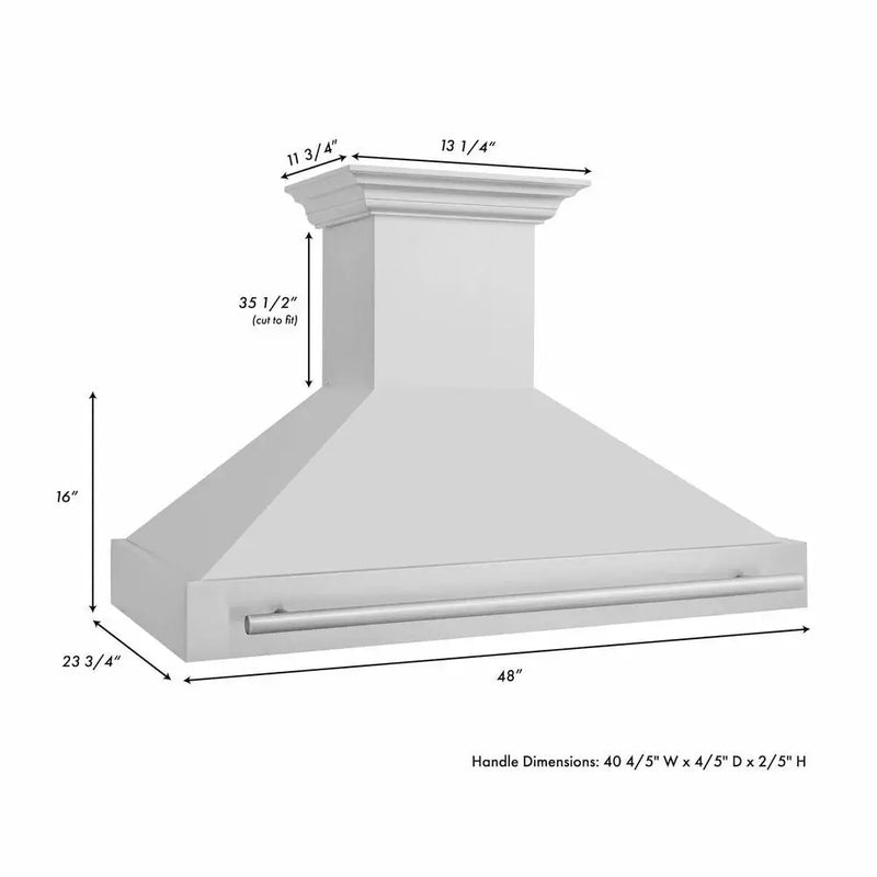 ZLINE 48" Autograph Stainless Steel Wall Range Hood, 8654STX-48 by Farmhouse Kitchen and Bath