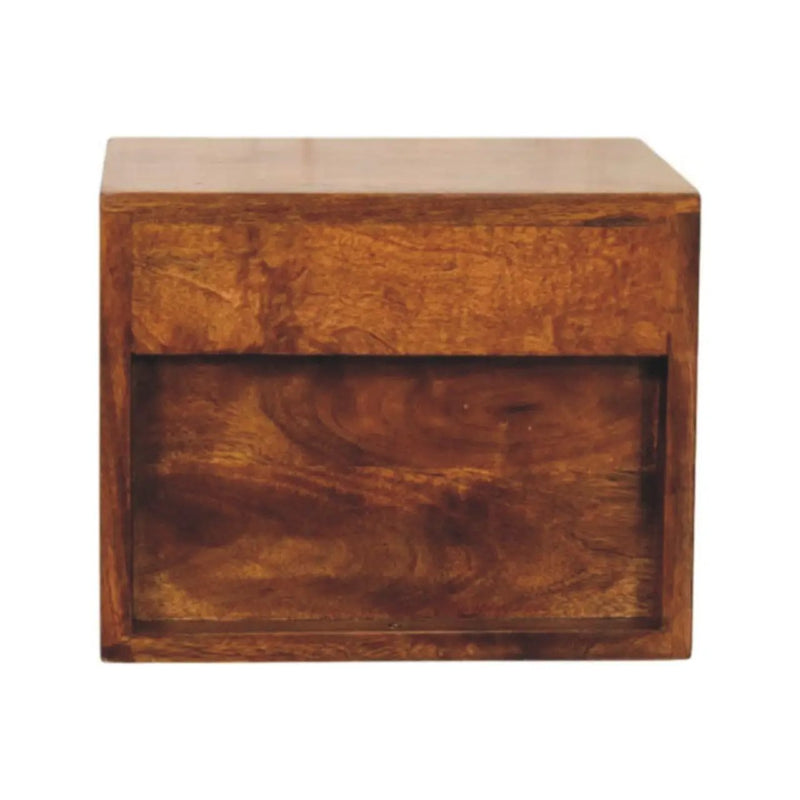 Solid Wood Solis Chestnut Wall-Mounted Nightstand by HouseOfZazla