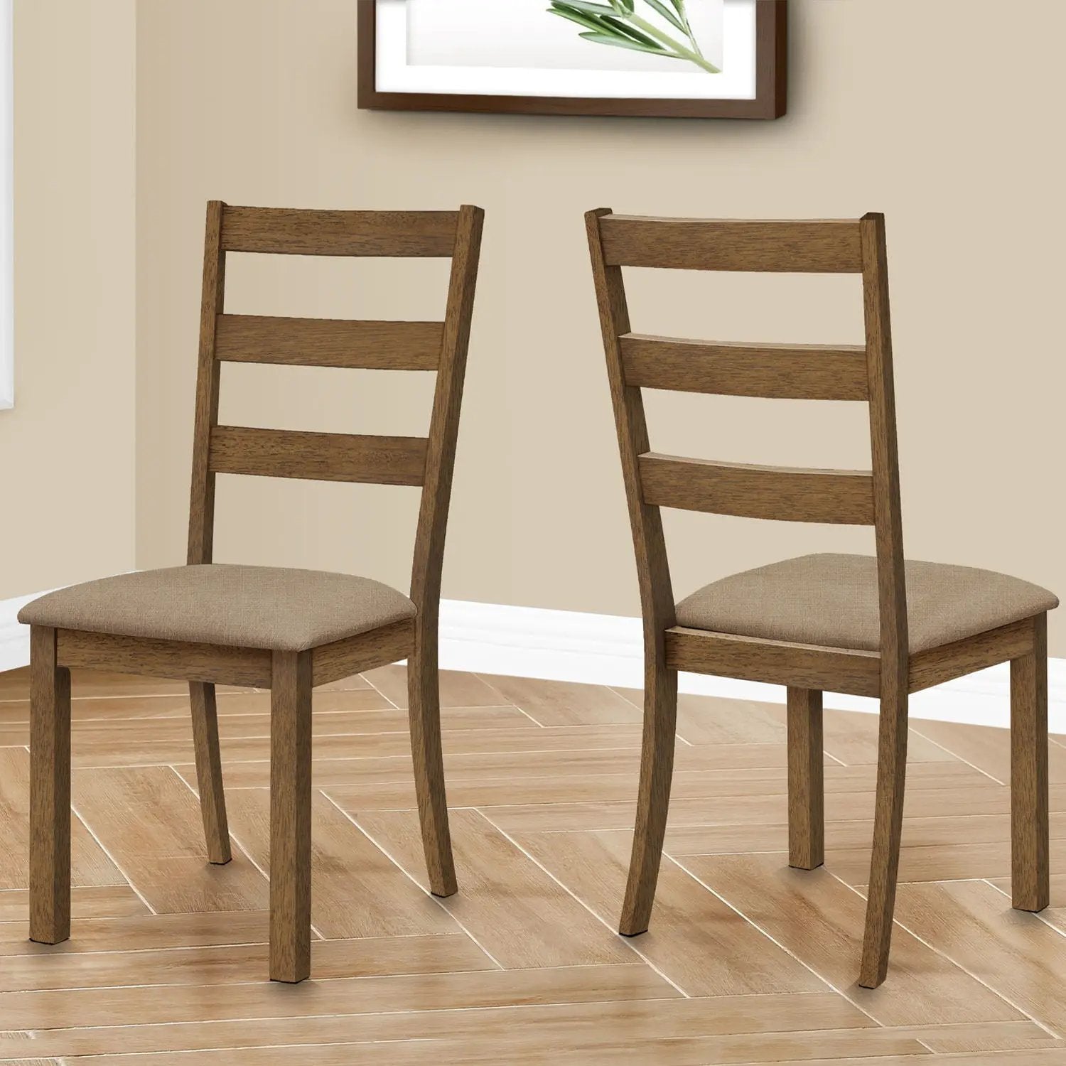 Dining Chair, Side, Upholstered For Dining Room, Transitional (Set of 2) - Beige by Unique Piece Furniture