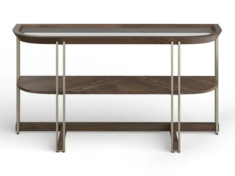 Elora - Demilune Sofa Table - Walnut by Unique Piece Furniture