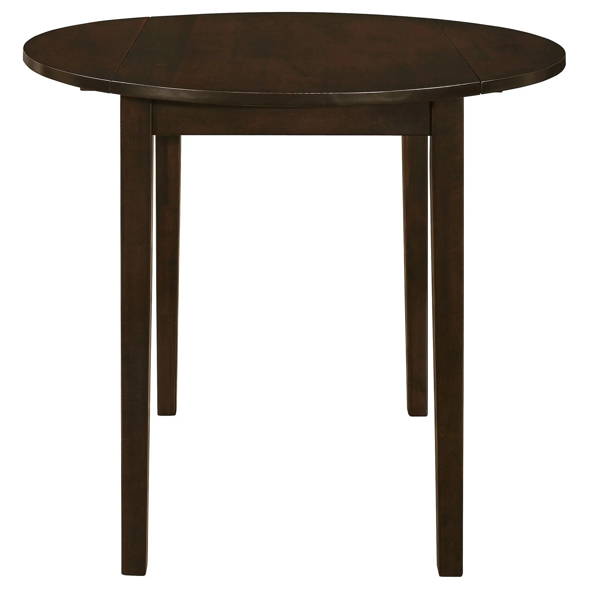 Bucknell 3-piece Round Drop Leaf Dining Table Set Cappuccino by Unique Piece Furniture