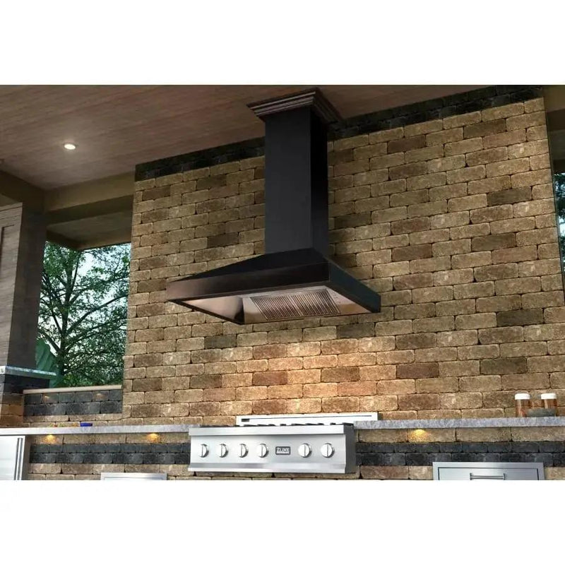 ZLINE 48" Oil-Rubbed Bronze Wall Range Hood, 8667B-48 by Farmhouse Kitchen and Bath